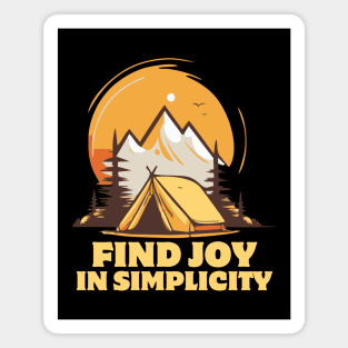 Find Joy In Simplicity Inspirational Quote Magnet